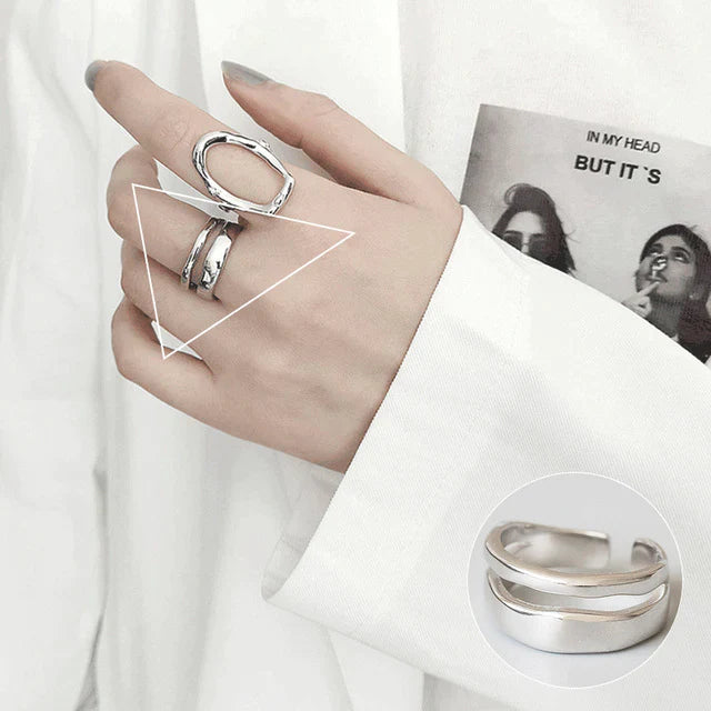 Minimalistische Ring für Frauen Mode Kreative Unregelmäßige Geometrische Aestethic Offene Ringe Geburtstag Party Schmuck Geschenk