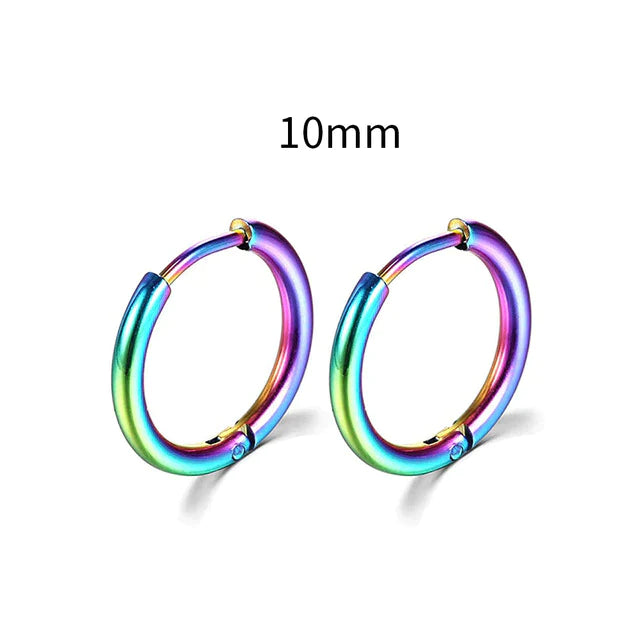 2022 Neue Einfache Edelstahl Gold Kleine Hoop Ohrringe für Frauen Männer Knorpel Ohr Piercing Schmuck Pendientes Hombre Mujer