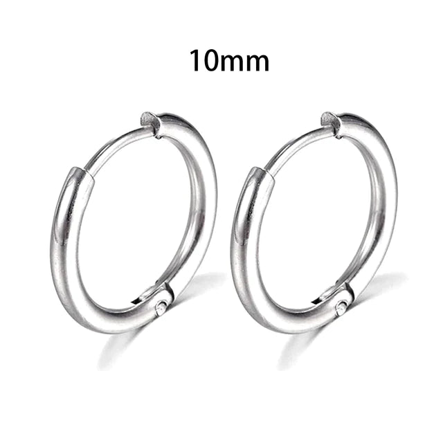 2022 Neue Einfache Edelstahl Gold Kleine Hoop Ohrringe für Frauen Männer Knorpel Ohr Piercing Schmuck Pendientes Hombre Mujer