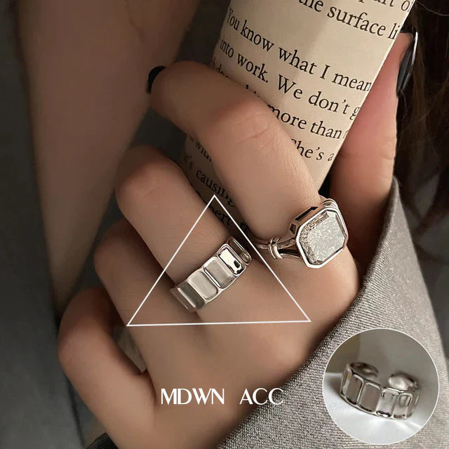 Minimalistische Ring für Frauen Mode Kreative Unregelmäßige Geometrische Aestethic Offene Ringe Geburtstag Party Schmuck Geschenk