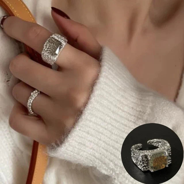 Minimalistische Ring für Frauen Mode Kreative Unregelmäßige Geometrische Aestethic Offene Ringe Geburtstag Party Schmuck Geschenk