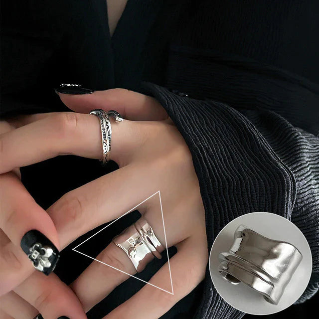 Minimalistische Ring für Frauen Mode Kreative Unregelmäßige Geometrische Aestethic Offene Ringe Geburtstag Party Schmuck Geschenk